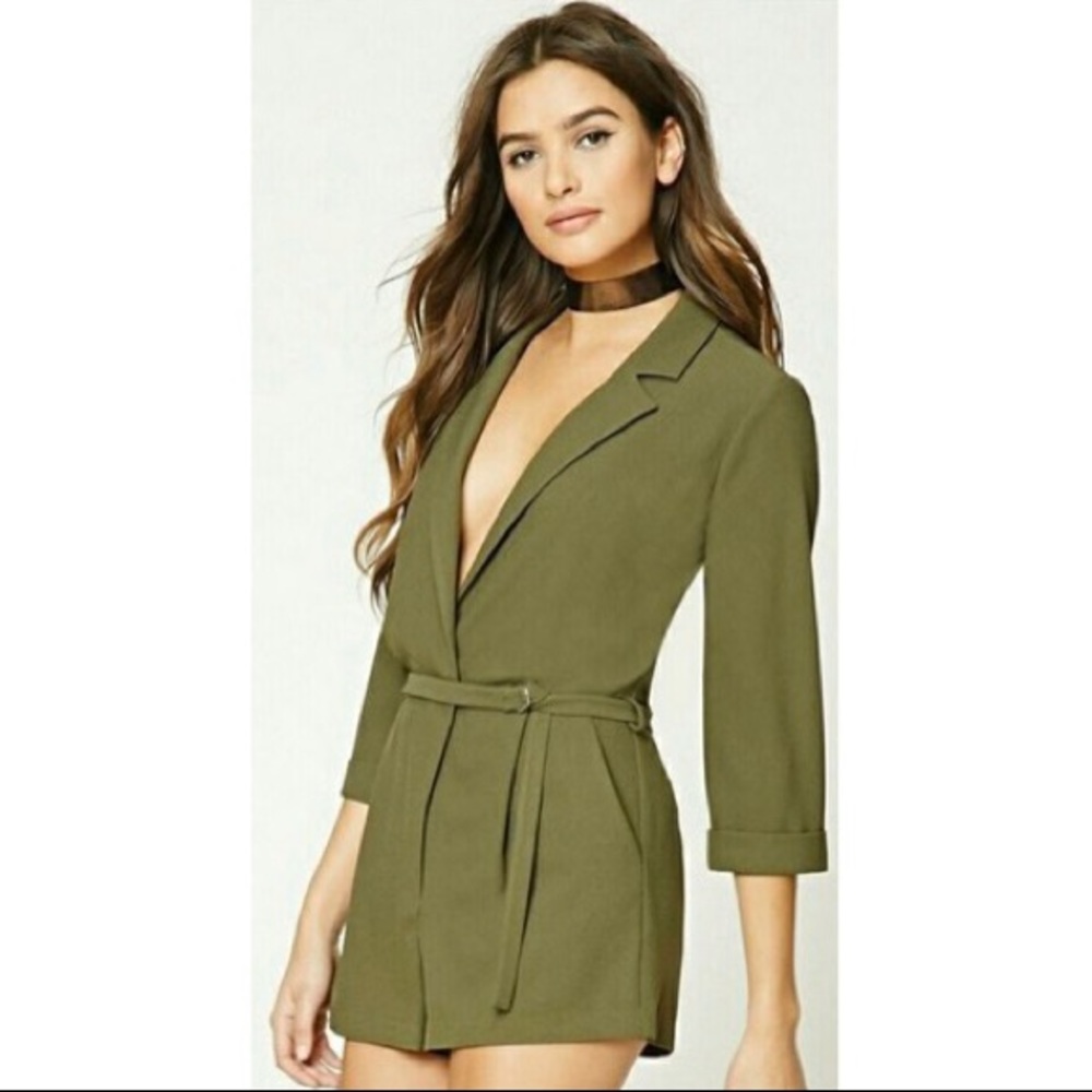 Olive green romper